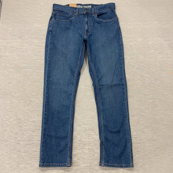 Eddie Bauer Jeans Mens 34 x 32 Straight Leg Medium Wash Denim Pants - Picture 2 of 16
